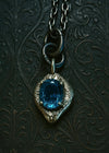 Evil eye oval pendant