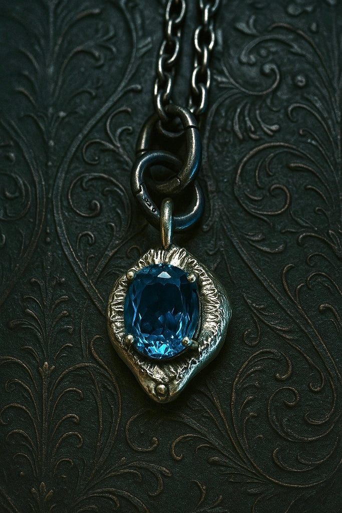 Evil eye oval pendant