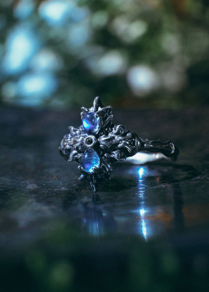 Moonstone devil ring