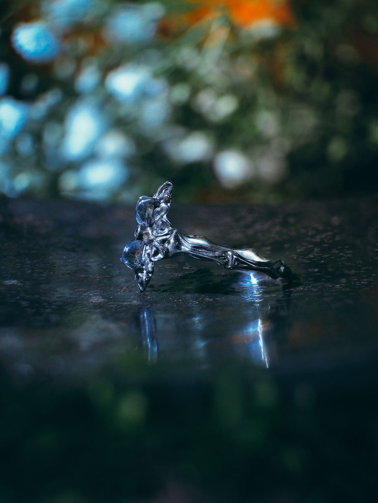 Moonstone devil ring