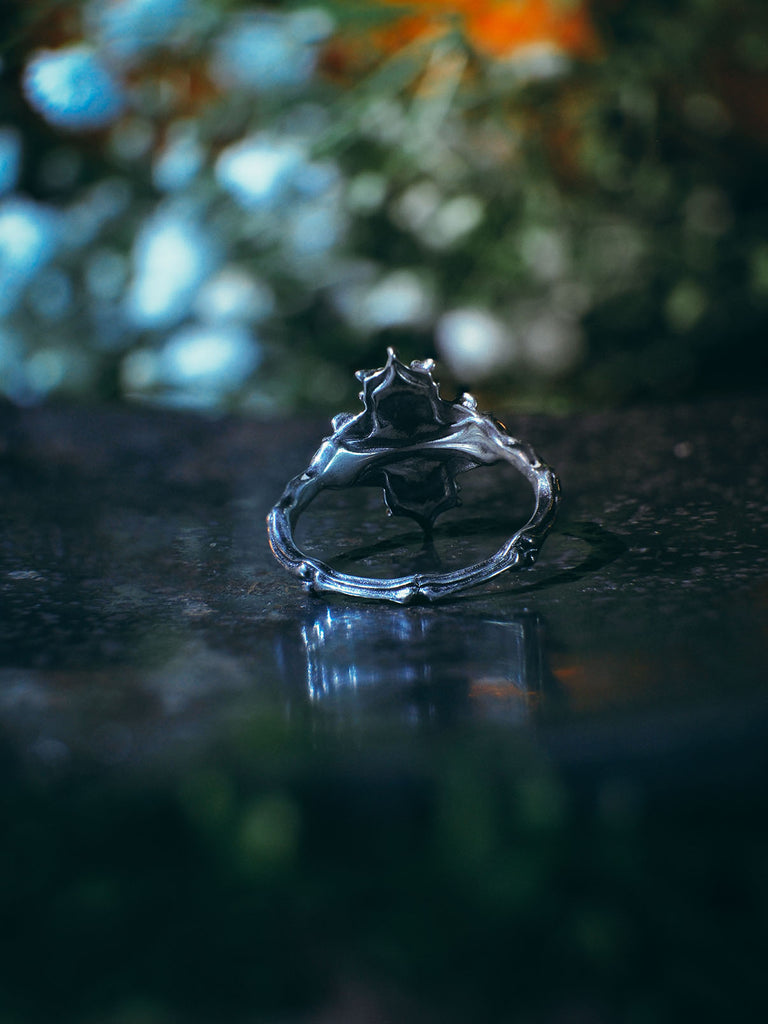Moonstone devil ring