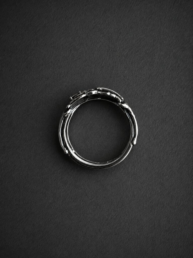 Rotten Heart Garnet Ring