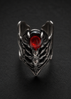 Demon Skull Garnet ring