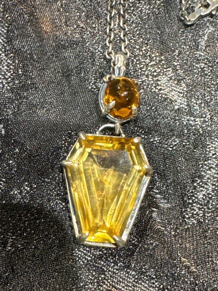 Hellfire coffin citrine pendant
