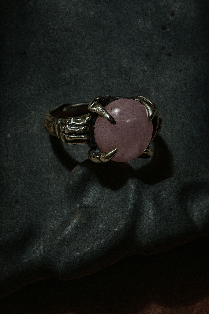 925 silver Kunzite claw ring