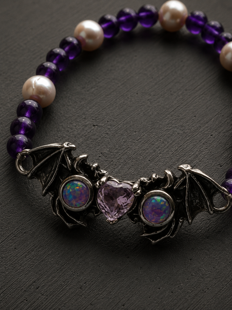Wing heart beads bracelet