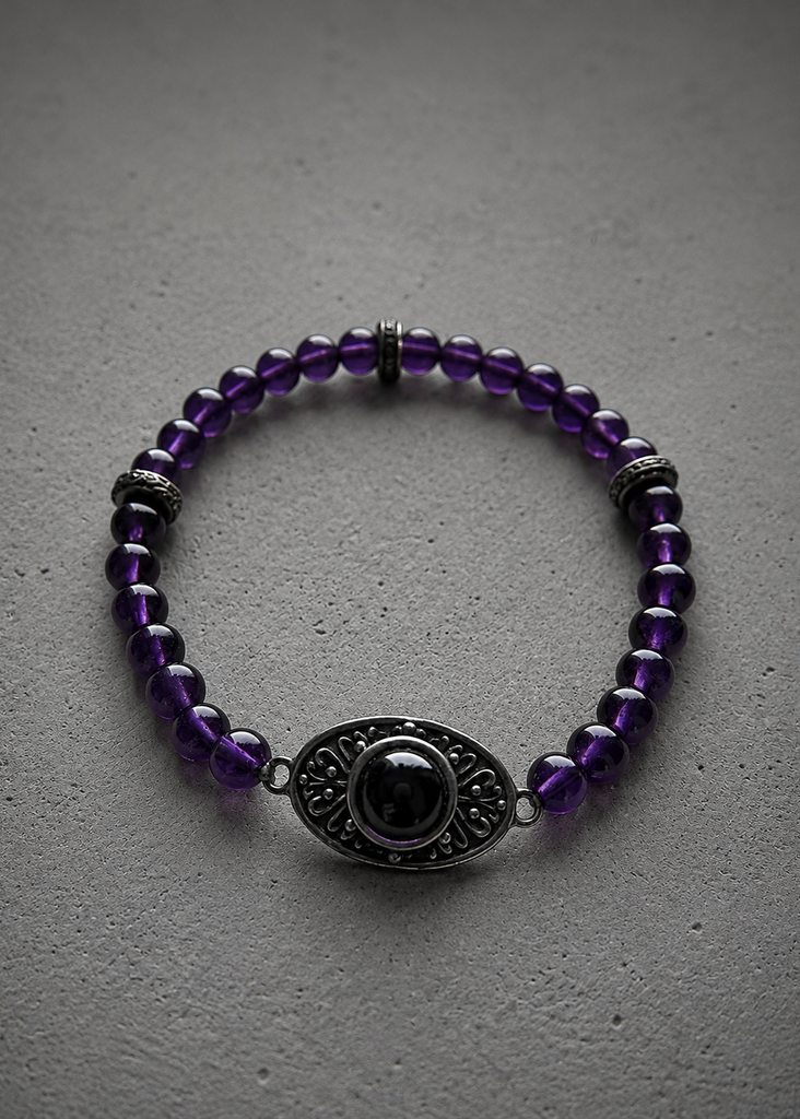 Amethyst Beads Luna bracelet