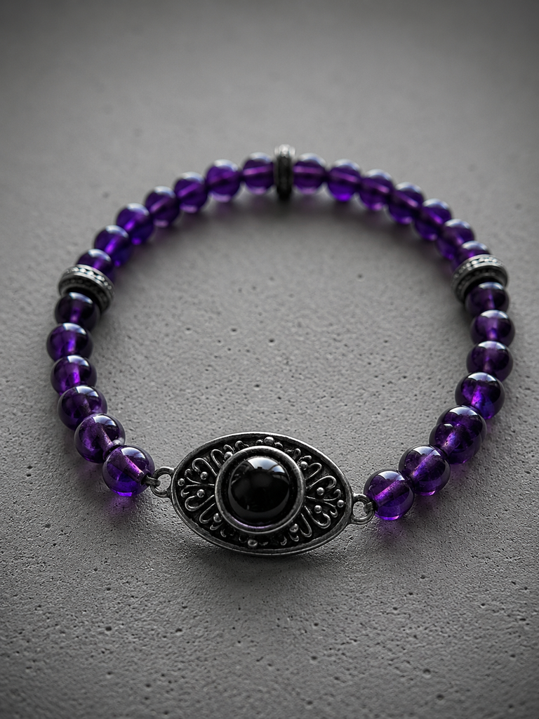 Amethyst Beads Luna bracelet