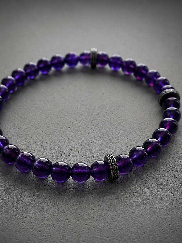 Amethyst Beads Luna bracelet