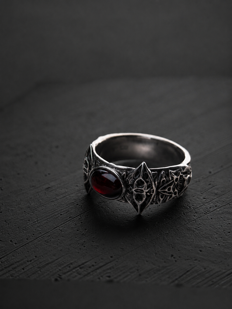 Poison healing Garnet ring