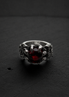 Demon Skull Garnet Ring