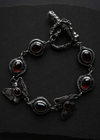 Garnet death moth Bracelet