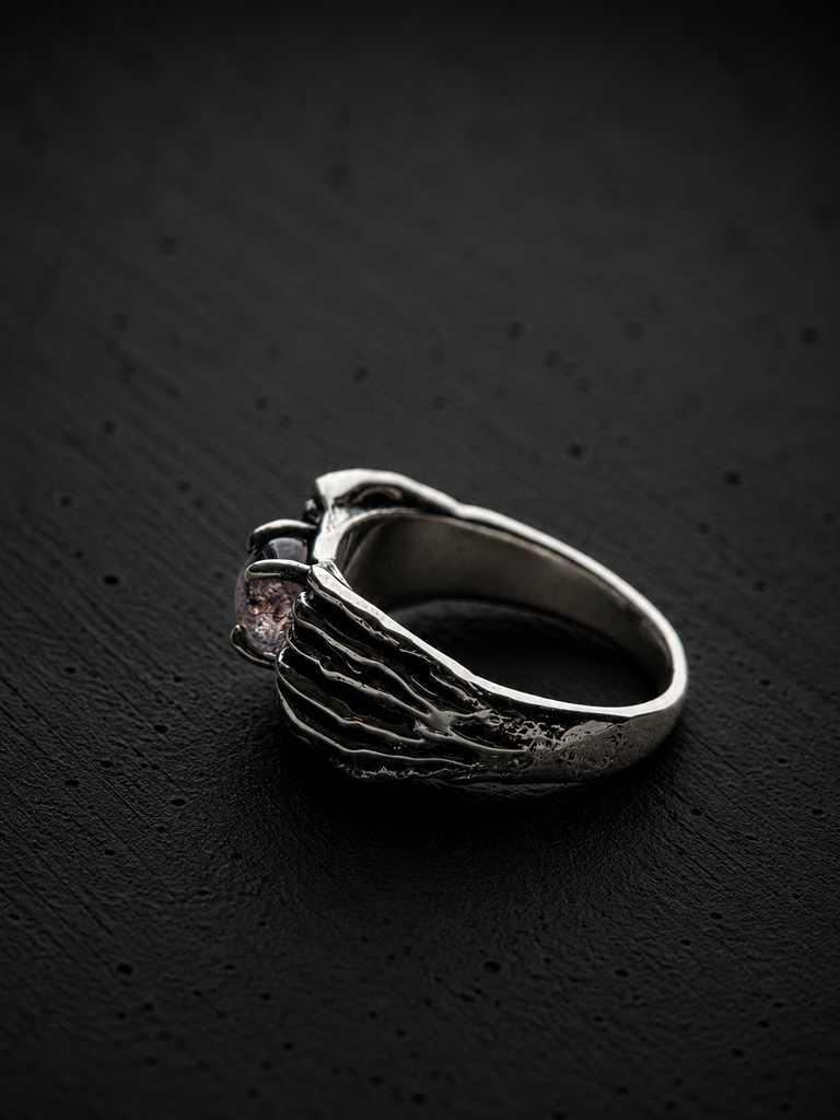 Healing Green phantom quartz ring