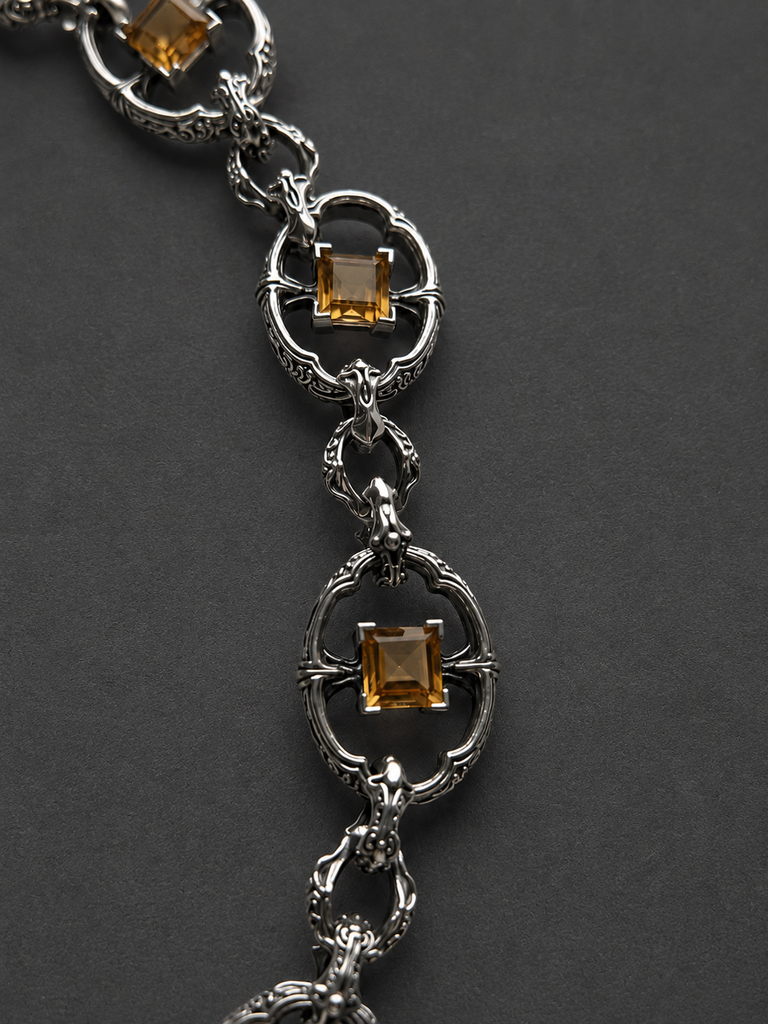 Citrine garden necklace