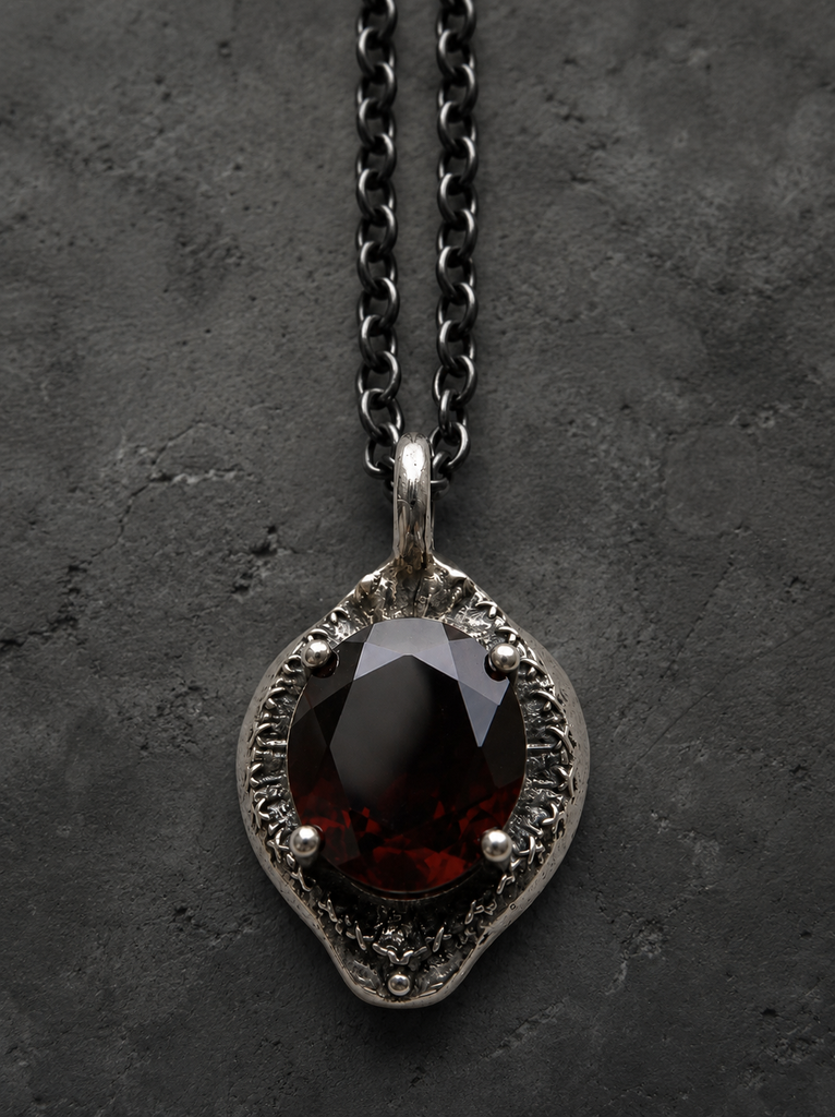Evil eye oval pendant