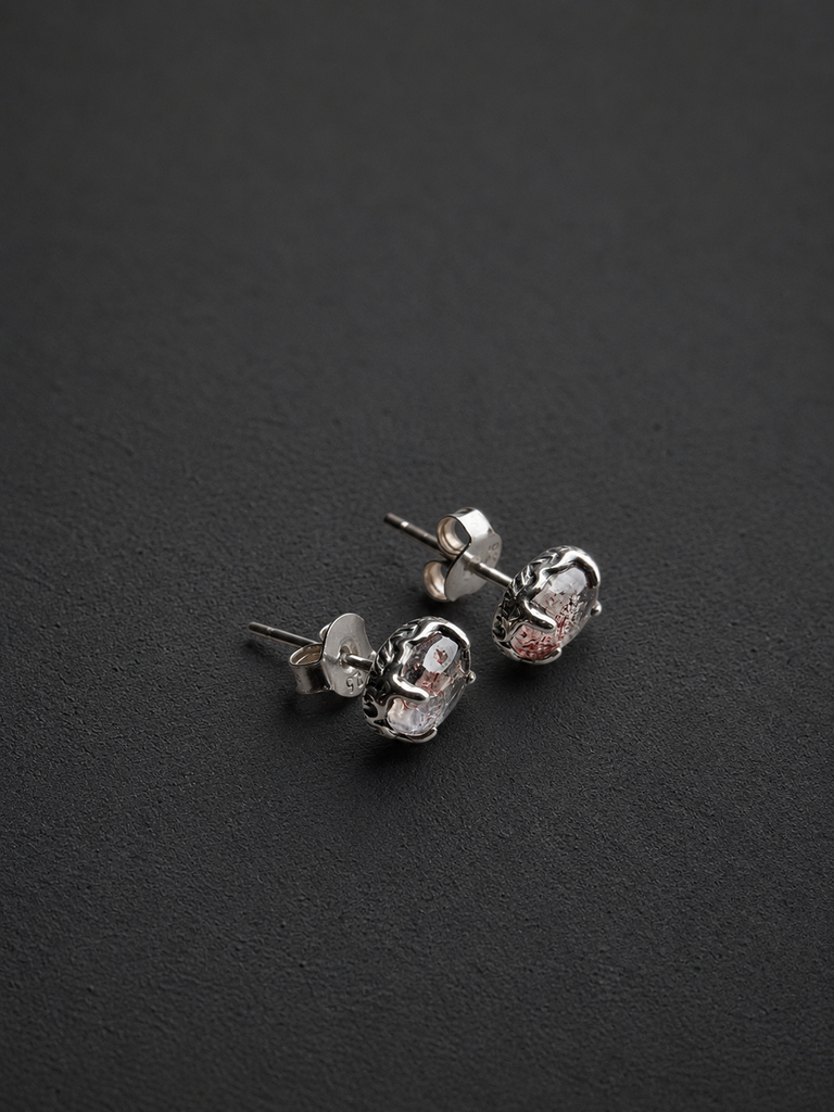 Green phantom quartz  earrings