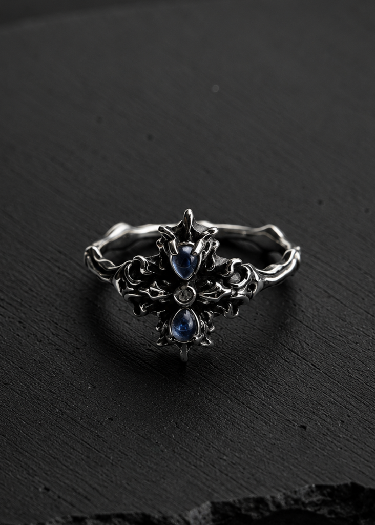 Moonstone devil ring