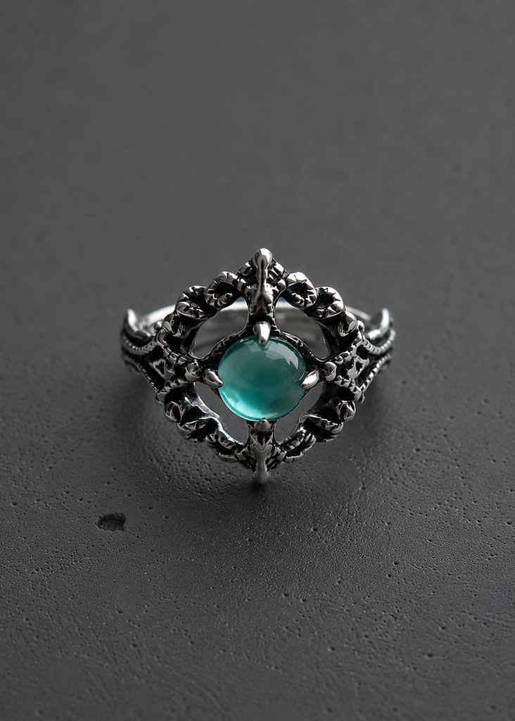 Fluorite Luna Ring