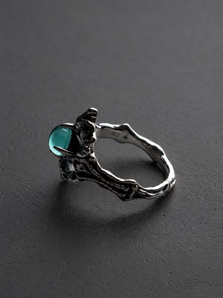 Fluorite Luna Ring