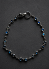 Hourglass moonstone silver bracelet