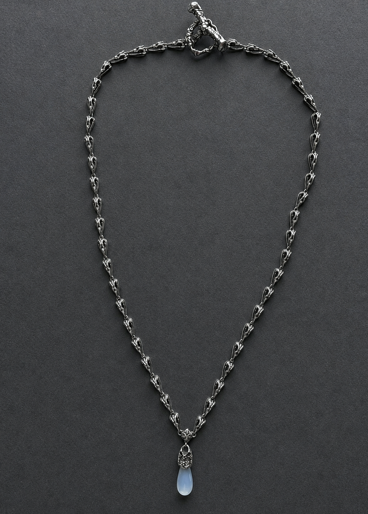 Jimi Link blue chalcedony necklace