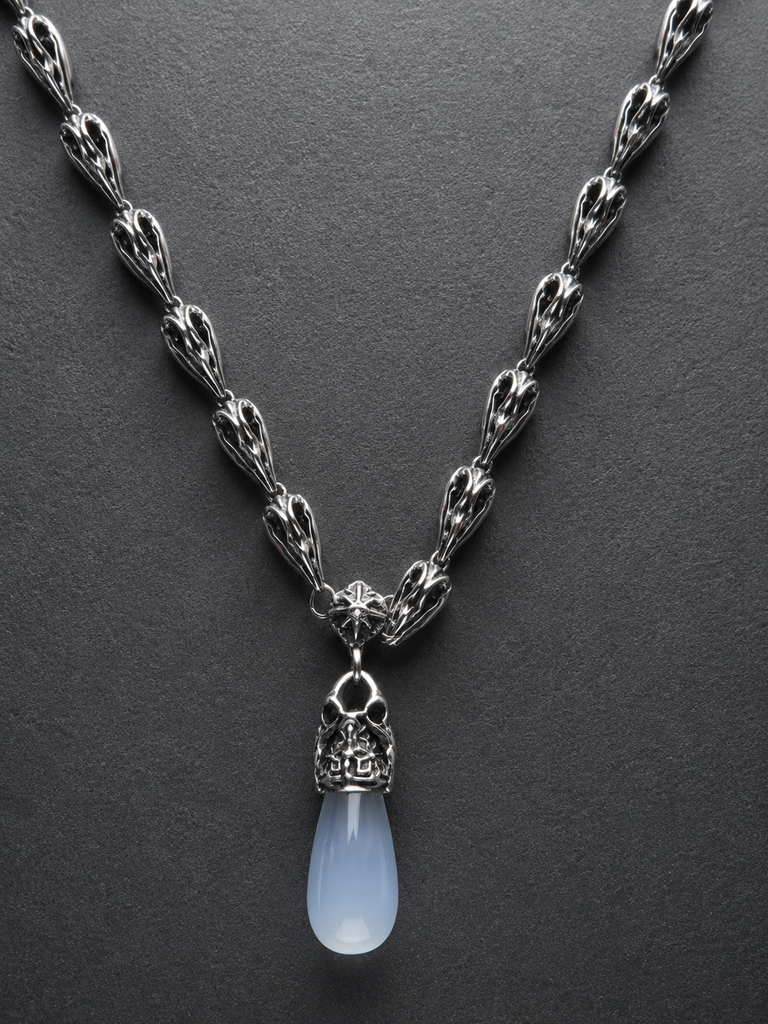 Jimi Link blue chalcedony necklace