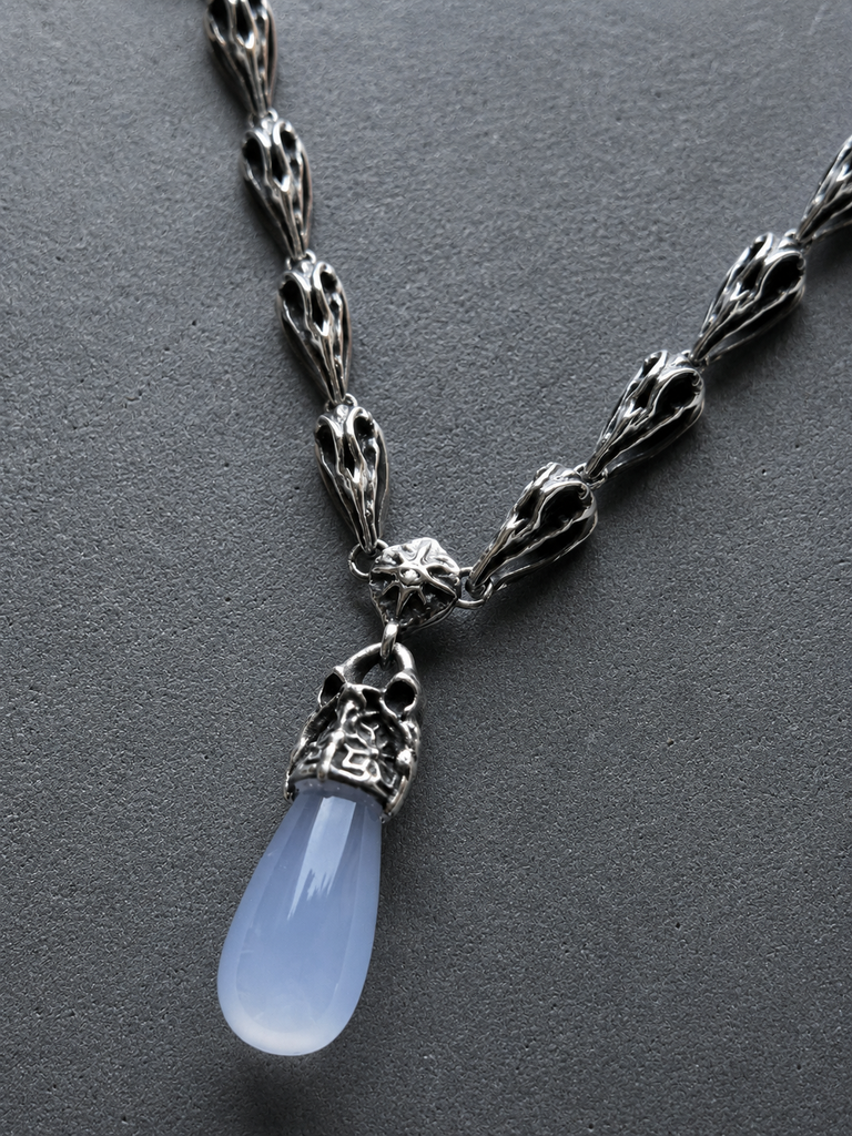 Jimi Link blue chalcedony necklace