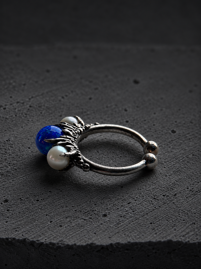 Opal Pearl Cocoon ring