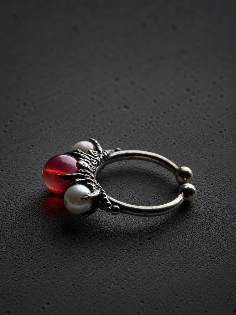 Opal Pearl Cocoon ring