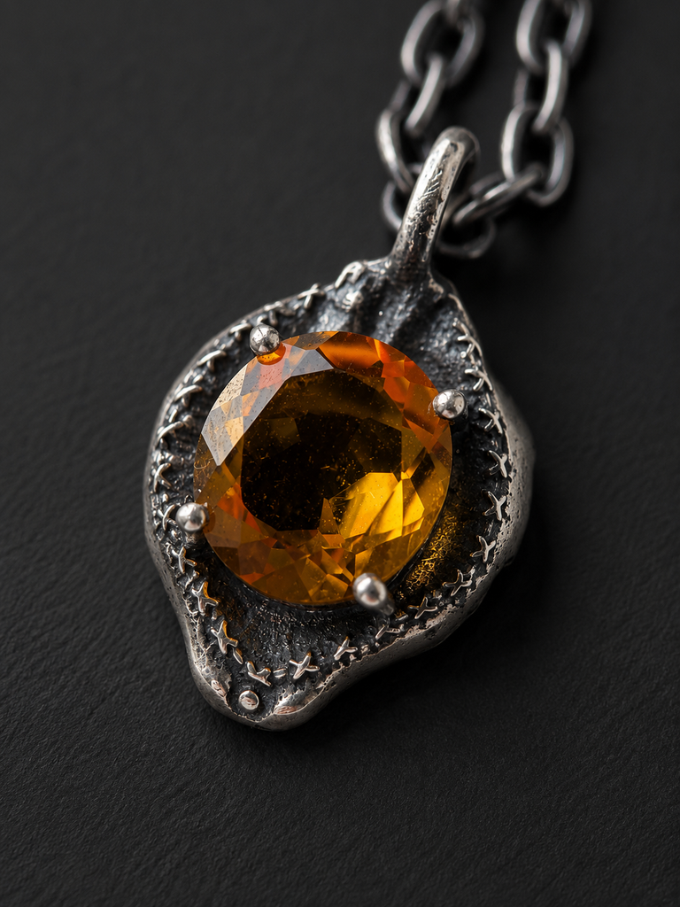 Evil eye oval pendant