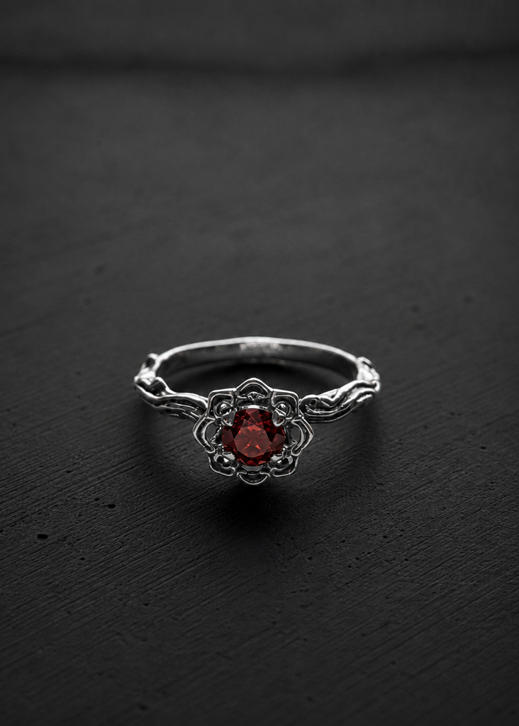 Garnet Rose Ring