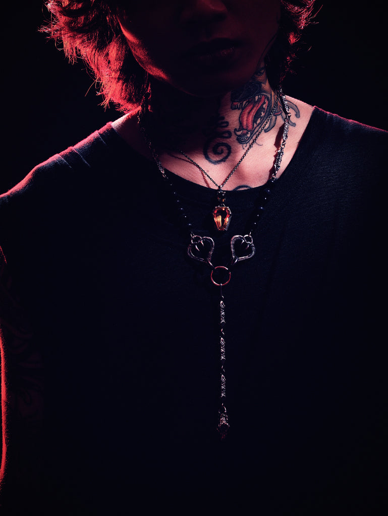 Hellfire coffin citrine pendant