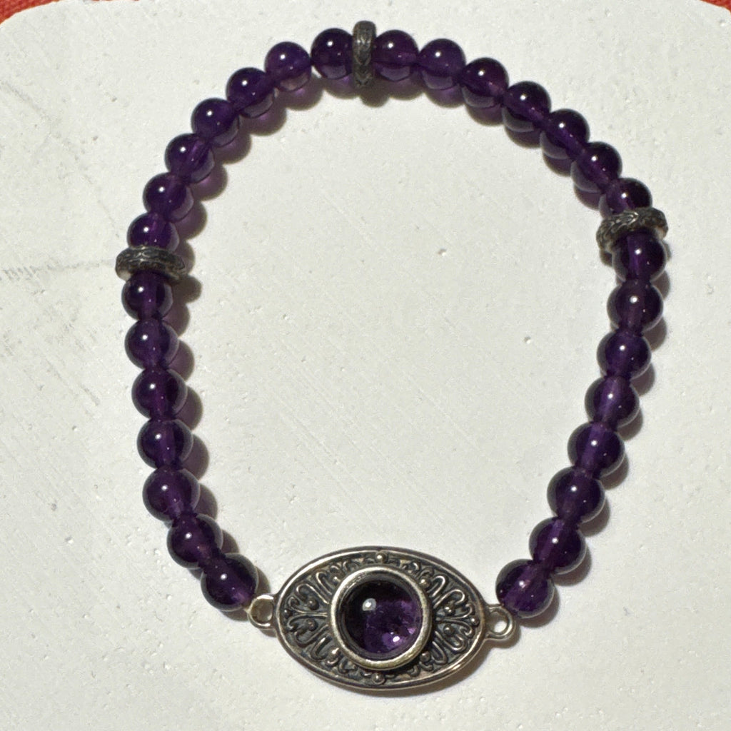 Amethyst Beads Luna bracelet