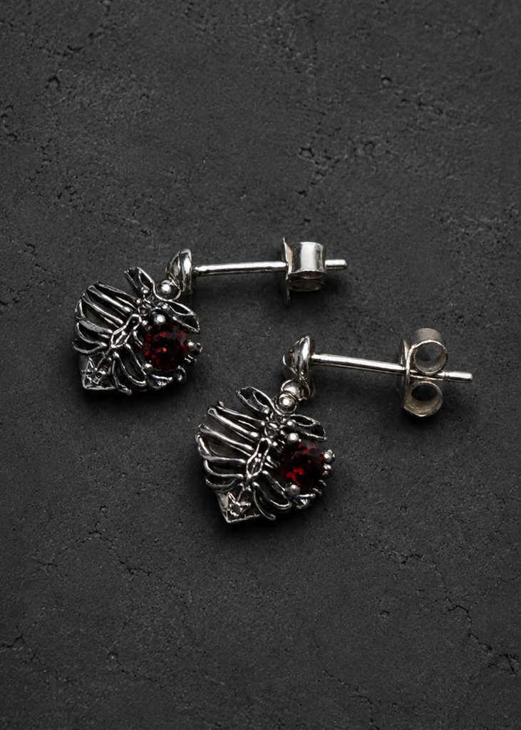 rotten heart earrings