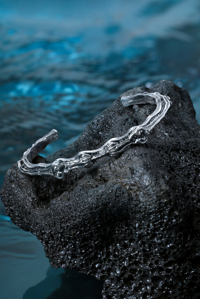 Bone Bangle + tiger eye bracelet