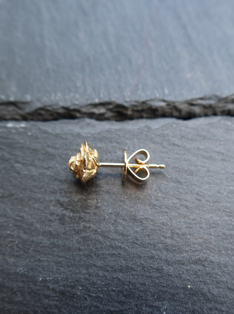 18K Gold Flower Baby Earrings