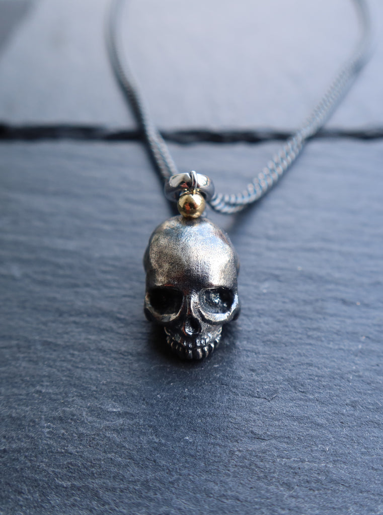 925 silver skull deals pendant