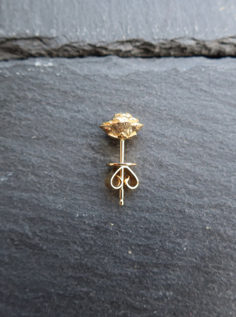 18K Gold Flower Baby Earrings