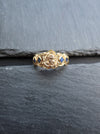 18K Gold Flower Baby Ring with Sapphires